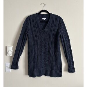 LL Bean‎ Womens Signature Fisherman Sweater Tunic Length Small Preppy Outdoor